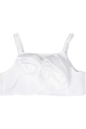 DOUUOD KIDS Cropped-Top mit Blumenapplikation