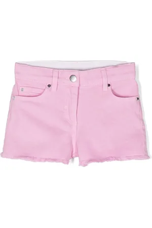 Stella McCartney Halbhohe Jeans-Shorts mit Fransen