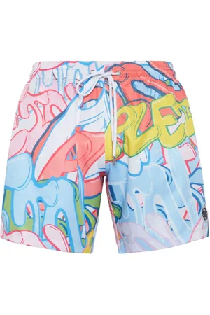Philipp Plein Badeshorts mit Graffiti-Print