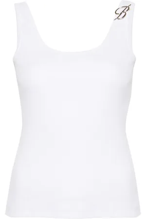 BLUMARINE Tanktop mit Logo-Applikation