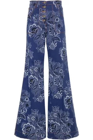 Etro Schlagjeans mit Paisley-Print