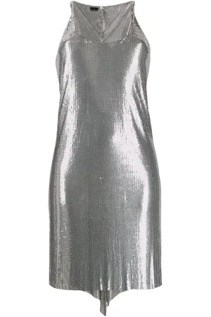 Paco rabanne Metallic-Kleid aus Netzstoff