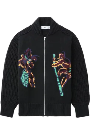 TOGA PULLA Intarsien-Cardigan mit Reißverschluss