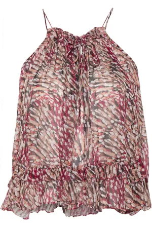 Marant Etoile Fabino Neckholder-Top aus Georgette
