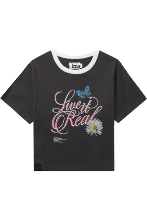 Izzue T-Shirt mit Zitat-Print
