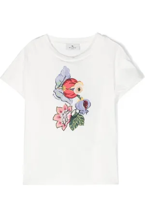 Etro T-Shirt mit Blumenstickerei