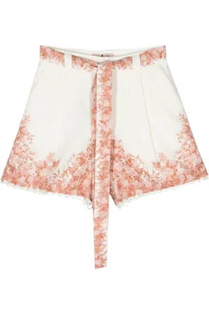 Twin-Set Leinenshorts mit Blumen-Print
