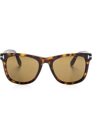 Tom Ford Eckige Sonnenbrille in Schildpattoptik