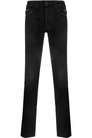 Philipp Plein Super Straight Stone-Washed-Jeans
