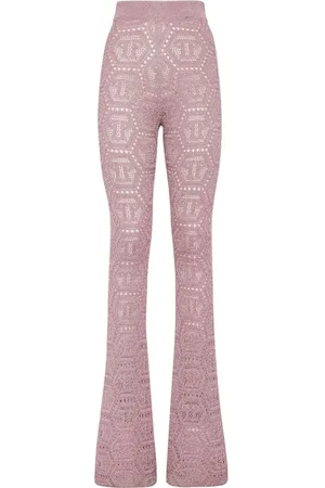 Philipp Plein Hose in Lochstrick mit Monogrammmuster