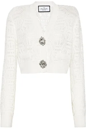 Philipp Plein Gehäkelter Cardigan mit Monogramm