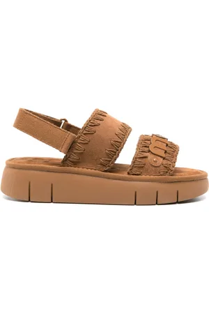 Mou Bounce Flatform-Sandalen aus Wildleder
