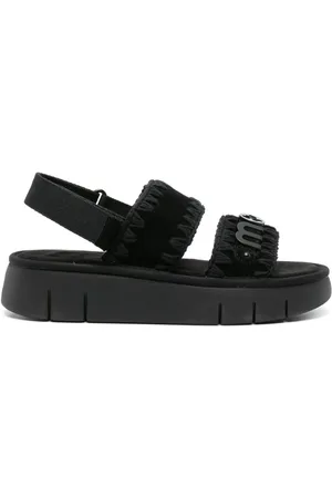 Mou Bounce Flatform-Sandalen aus Wildleder