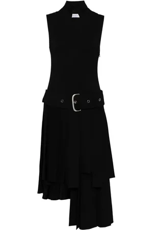 OFF-WHITE Kleid mit Faltenrock und Schnalle