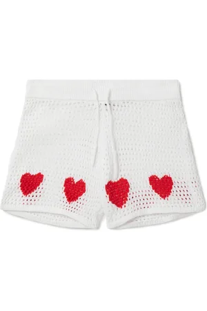 Stella McCartney Gehäkelte Shorts mit Herzmotiv