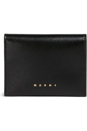 Marni Kartenetui mit Logo-Print aus Saffiano-Leder