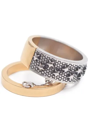 Maison Margiela Zweifarbiger doppelter Ring mit Stern