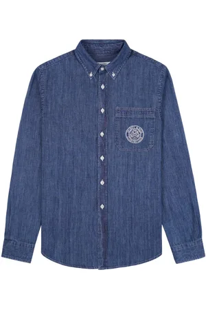 Sporty & Rich Jeanshemd mit Logo-Stickerei