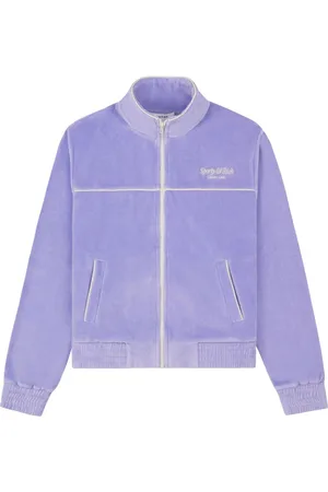 Sporty & Rich Script Velours-Sportjacke