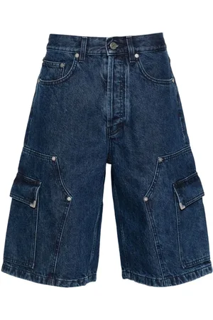 Palm Angels Jeans-Shorts mit Logo-Stickerei