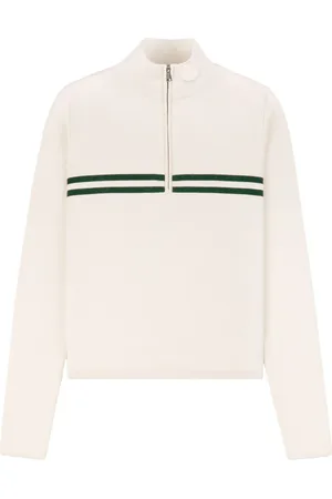 Sporty & Rich Minimal Sweatshirt mit Viertelreißverschluss