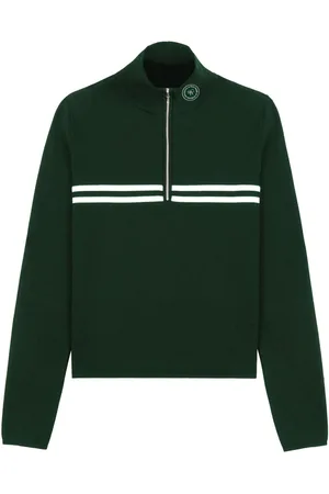 Sporty & Rich Minimal Sweatshirt mit Viertelreißverschluss
