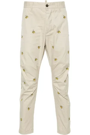 Dsquared2 Chino mit aufgestickten Früchten