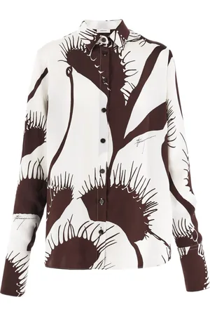 Salvatore Ferragamo Seidenhemd mit Venus-Print
