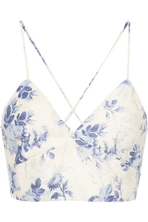 Twin-Set Cropped-Top mit Blumen-Print