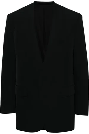 SONGZIO Kragenloses Wollsakko im Layering-Look