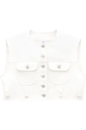 Courrèges Cropped-Weste aus Faux-Leder