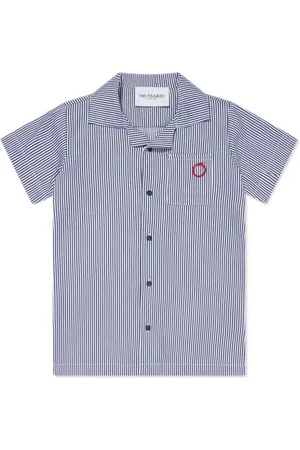 Trussardi Gestreiftes Hemd mit Logo-Stickerei
