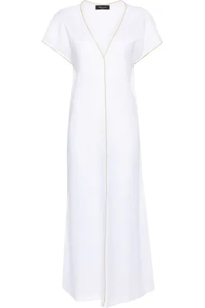 Fabiana Filippi Leinen-Maxikleid mit Monili-Kette