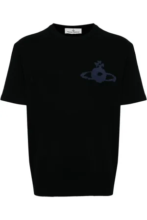 Vivienne Westwood Gestricktes Woll-Kaschmir-T-Shirt mit Orb-Logo