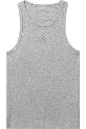 Marine Serre Trägershirt mit Sichelmond-Stickerei