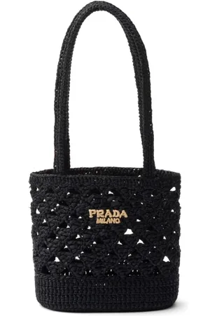 Prada Schultertasche mit Logo-Stickerei
