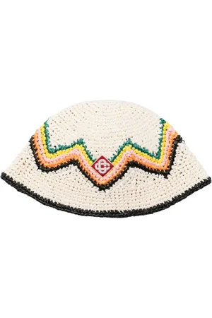 Casablanca Zickzack-Fischerhut mit Logo-Applikation