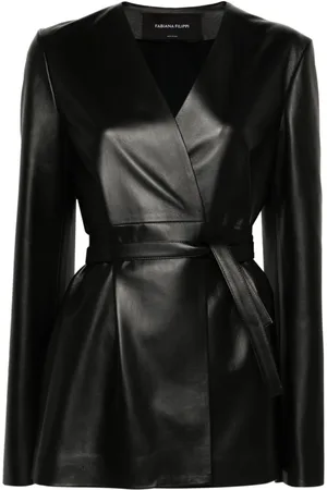 Fabiana Filippi Gewickelte Lederjacke