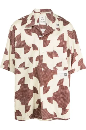 Maison Mihara Yasuhiro Patchwork-Hemd mit Cuban-Kragen