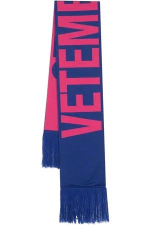 Vetements Intarsien-Schal mit Fransen