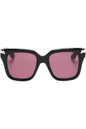 Alexander McQueen Sonnenbrille mit eckigem Gestell