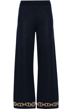 Twin-Set Gerade Hose mit Intarsienstrick