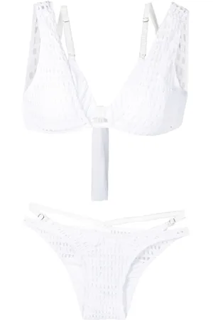 AMIR SLAMA Gestrickter Bikini im Layering-Look
