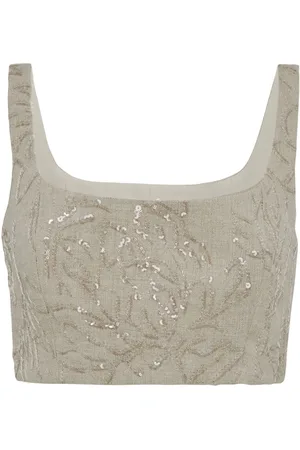 Brunello Cucinelli Top mit Pailletten