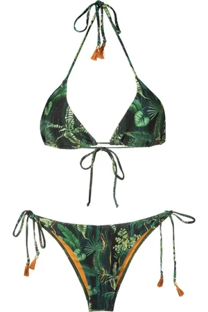 Lygia & Nanny Maya Triangel-Bikini mit Blatt-Print