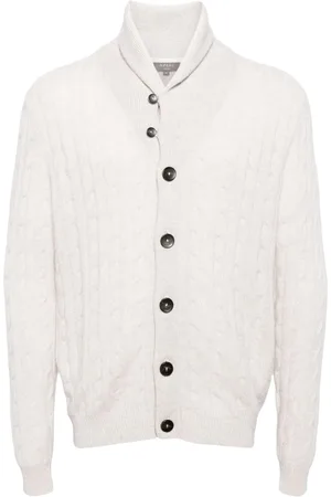 N.PEAL Garrick Cardigan mit Zopfmuster