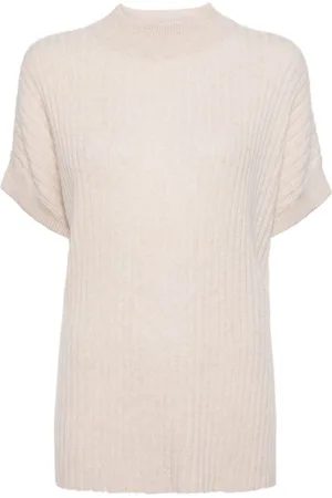 N.PEAL Rippstrick-Poncho aus Bio-Kaschmir