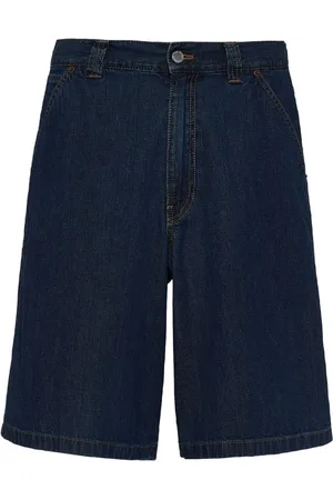 Prada Jeans-Bermudas mit Logo-Schild