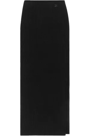 Courrèges Gerippter Tube Strickrock