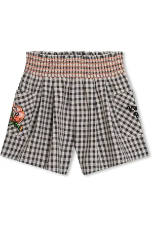 Kenzo Bestickte Shorts mit Karomuster